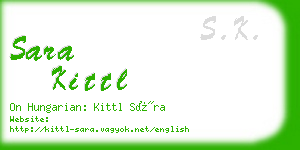 sara kittl business card